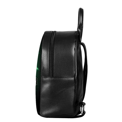 Anahata Chakra Symbol Print Leather Backpack