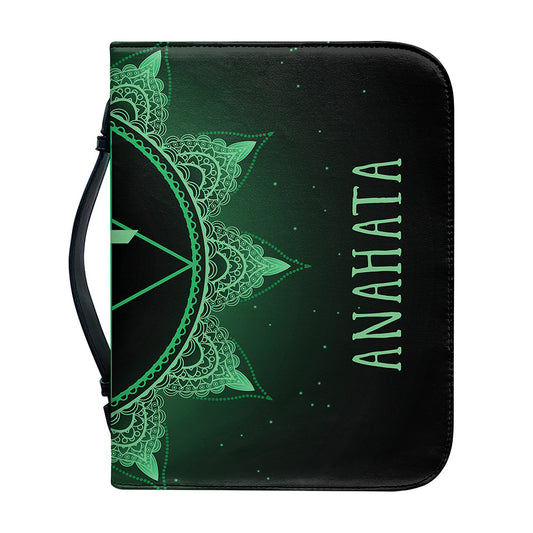 Anahata Chakra Symbol Print Leather Bible Cover