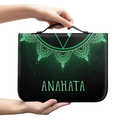 Anahata Chakra Symbol Print Leather Bible Cover