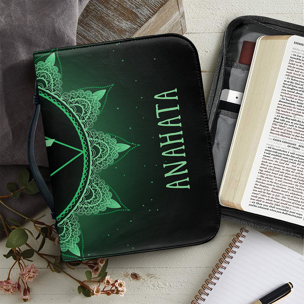 Anahata Chakra Symbol Print Leather Bible Cover