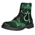 Anahata Chakra Symbol Print Lace-Up Boots