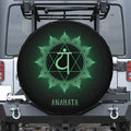 Anahata Chakra Symbol Print Leather Spare Tire Cover