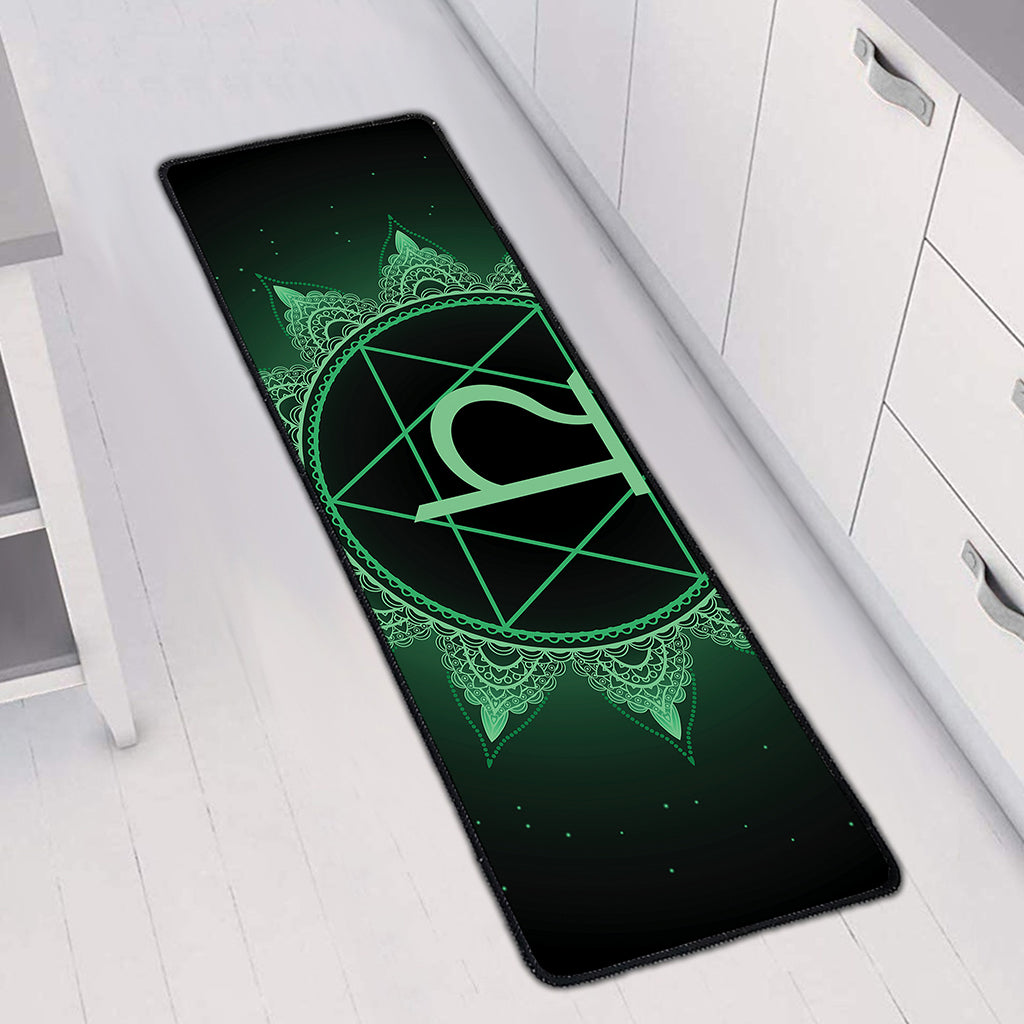 Anahata Chakra Symbol Print Long Kitchen Mat