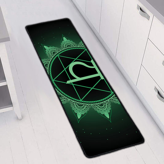 Anahata Chakra Symbol Print Long Kitchen Mat