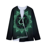 Anahata Chakra Symbol Print Long Sleeve Short Coat