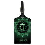 Anahata Chakra Symbol Print Luggage Tag
