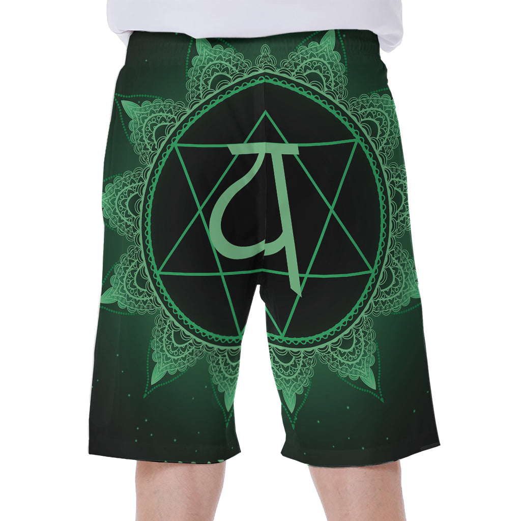 Anahata Chakra Symbol Print Men's Beach Shorts