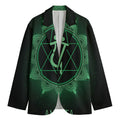 Anahata Chakra Symbol Print Men's Blazer