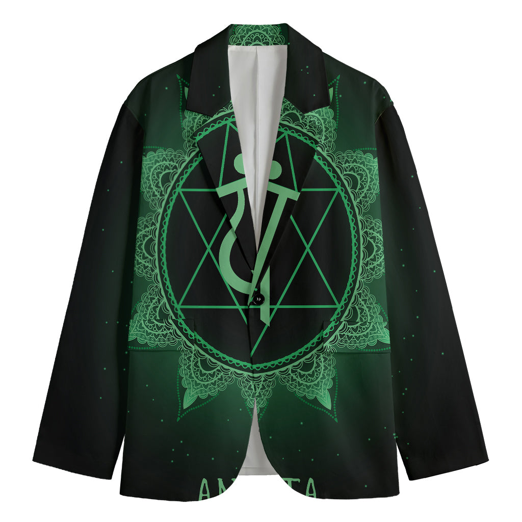 Anahata Chakra Symbol Print Men's Blazer