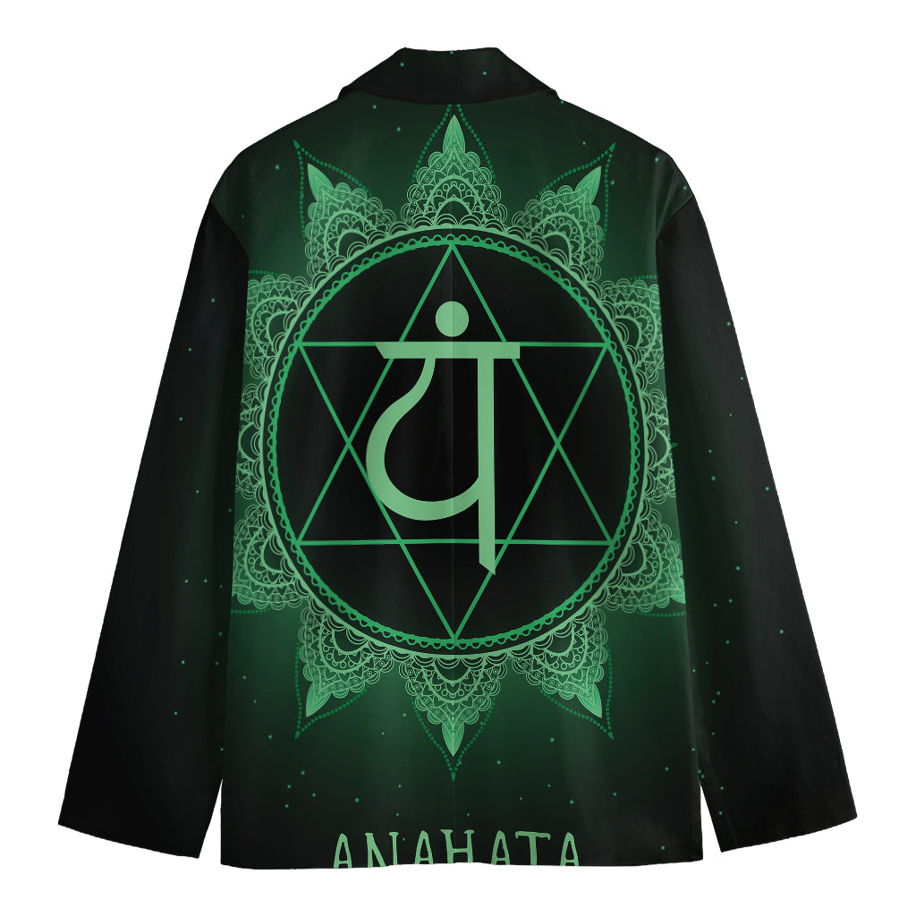 Anahata Chakra Symbol Print Men's Blazer