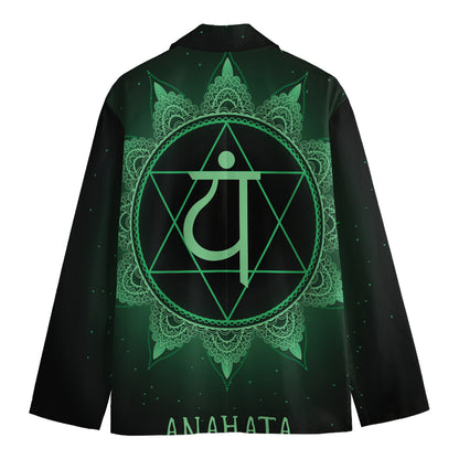 Anahata Chakra Symbol Print Men's Blazer