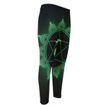 Anahata Chakra Symbol Print Men's Compression Pants
