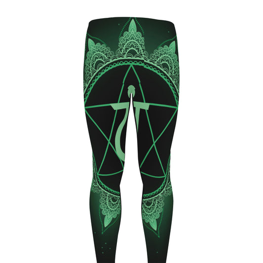 Anahata Chakra Symbol Print Men's leggings