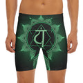 Anahata Chakra Symbol Print Men's Long Boxer Briefs