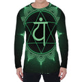 Anahata Chakra Symbol Print Men's Long Sleeve T-Shirt