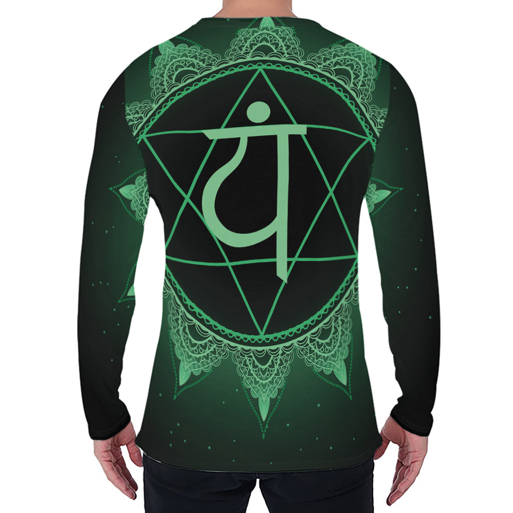 Anahata Chakra Symbol Print Men's Long Sleeve T-Shirt