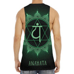 Anahata Chakra Symbol Print Men's Muscle Tank Top
