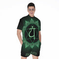 Anahata Chakra Symbol Print Men's Romper