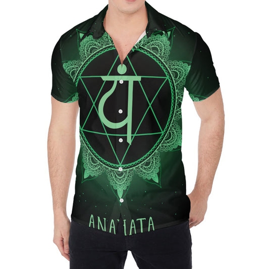 Anahata Chakra Symbol Print Men's Shirt