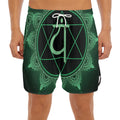 Anahata Chakra Symbol Print Men's Split Running Shorts
