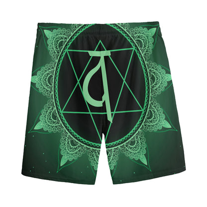 Anahata Chakra Symbol Print Men's Sports Shorts