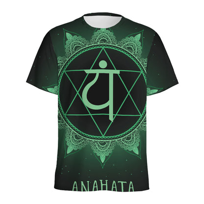 Anahata Chakra Symbol Print Men's Sports T-Shirt