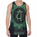 Anahata Chakra Symbol Print Men's Velvet Tank Top