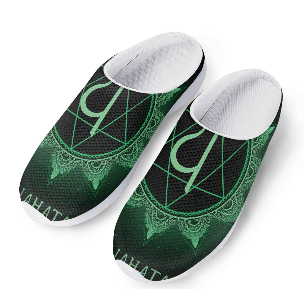 Anahata Chakra Symbol Print Mesh Casual Shoes