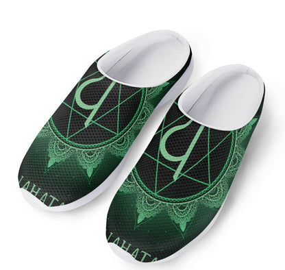 Anahata Chakra Symbol Print Mesh Casual Shoes