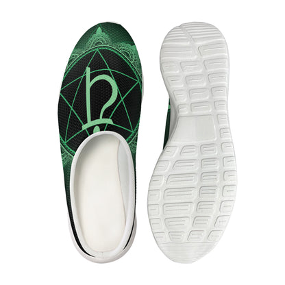 Anahata Chakra Symbol Print Mesh Casual Shoes