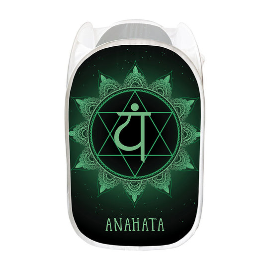 Anahata Chakra Symbol Print Mesh Laundry Hamper