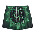 Anahata Chakra Symbol Print Mesh Shorts