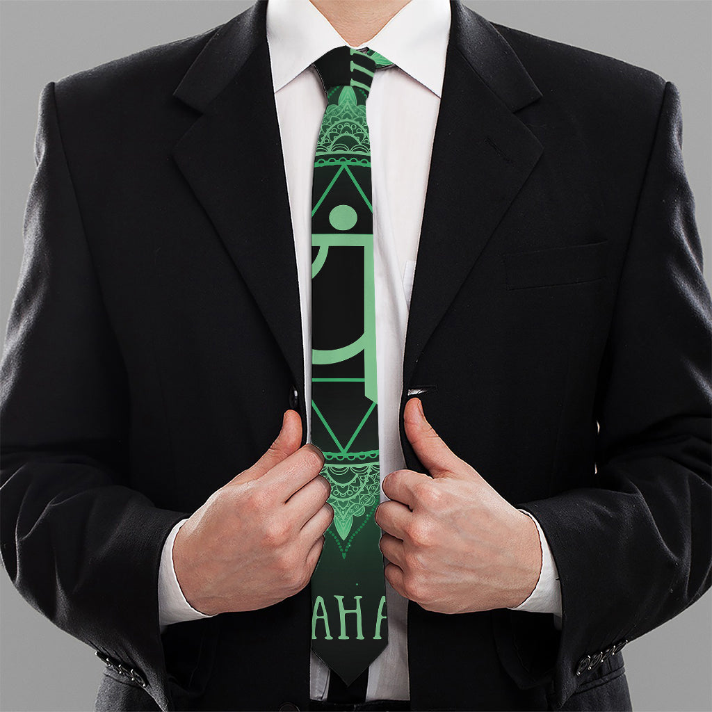 Anahata Chakra Symbol Print Necktie