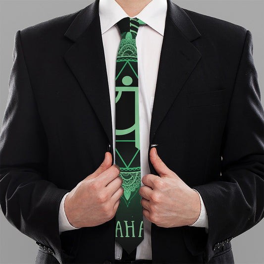 Anahata Chakra Symbol Print Necktie