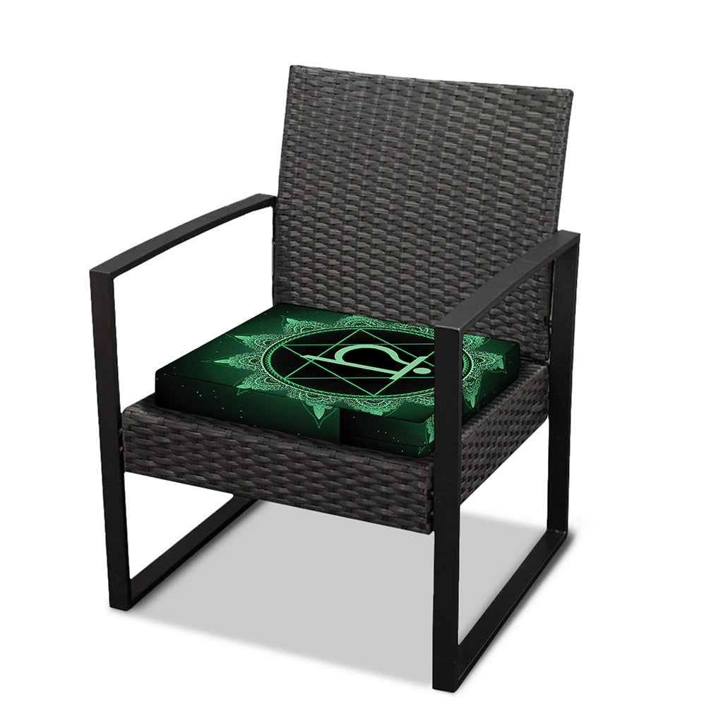 Anahata Chakra Symbol Print Outdoor Seat Cushion Cover