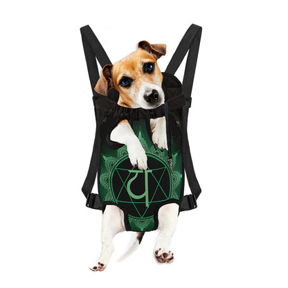 Anahata Chakra Symbol Print Pet Carrier Backpack