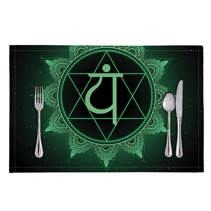 Anahata Chakra Symbol Print Placemat