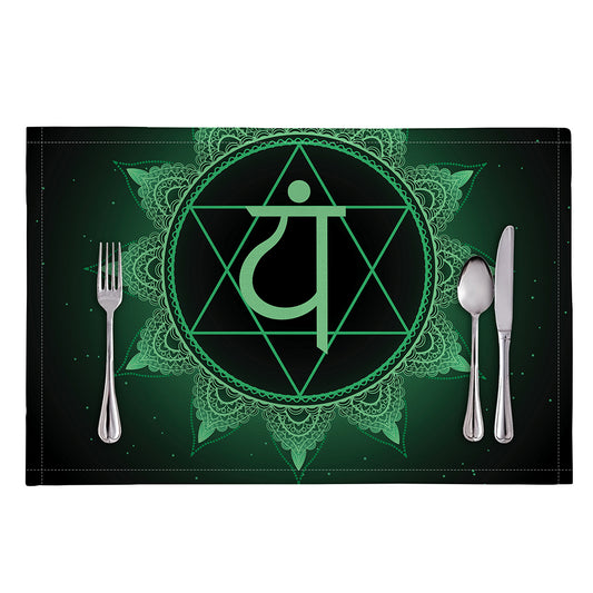 Anahata Chakra Symbol Print Placemat