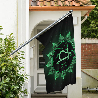 Anahata Chakra Symbol Print Polyester Flag