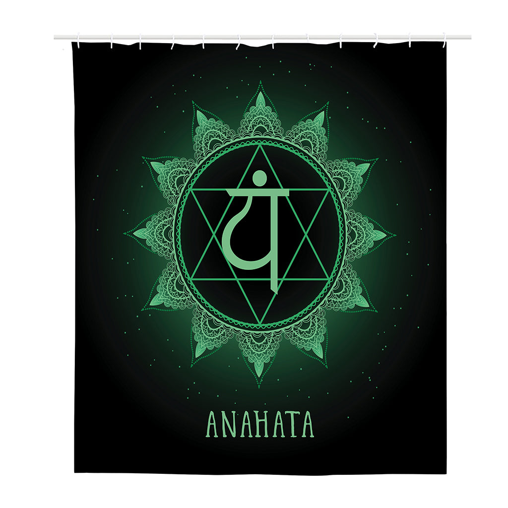 Anahata Chakra Symbol Print Polyester Shower Curtain