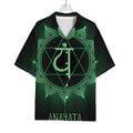 Anahata Chakra Symbol Print Rayon Hawaiian Shirt