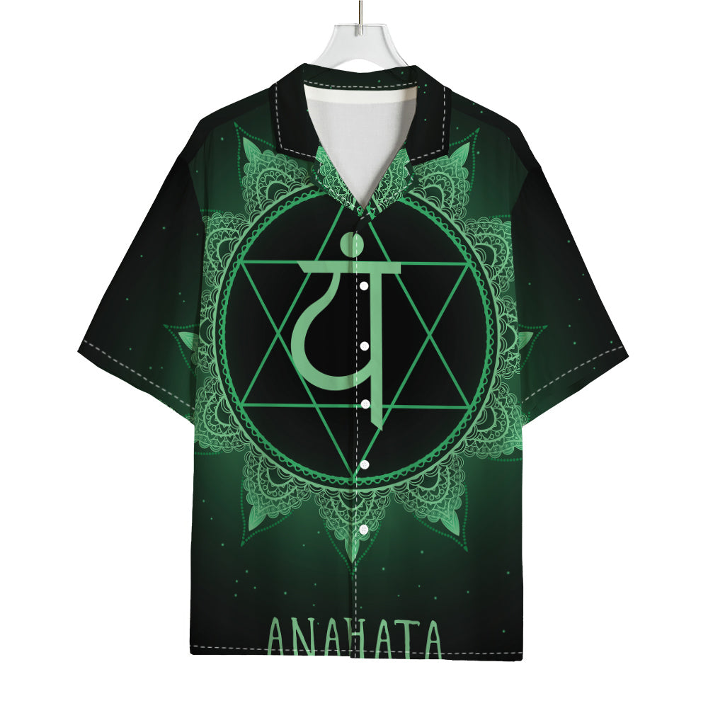 Anahata Chakra Symbol Print Rayon Hawaiian Shirt