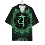Anahata Chakra Symbol Print Rayon Hawaiian Shirt