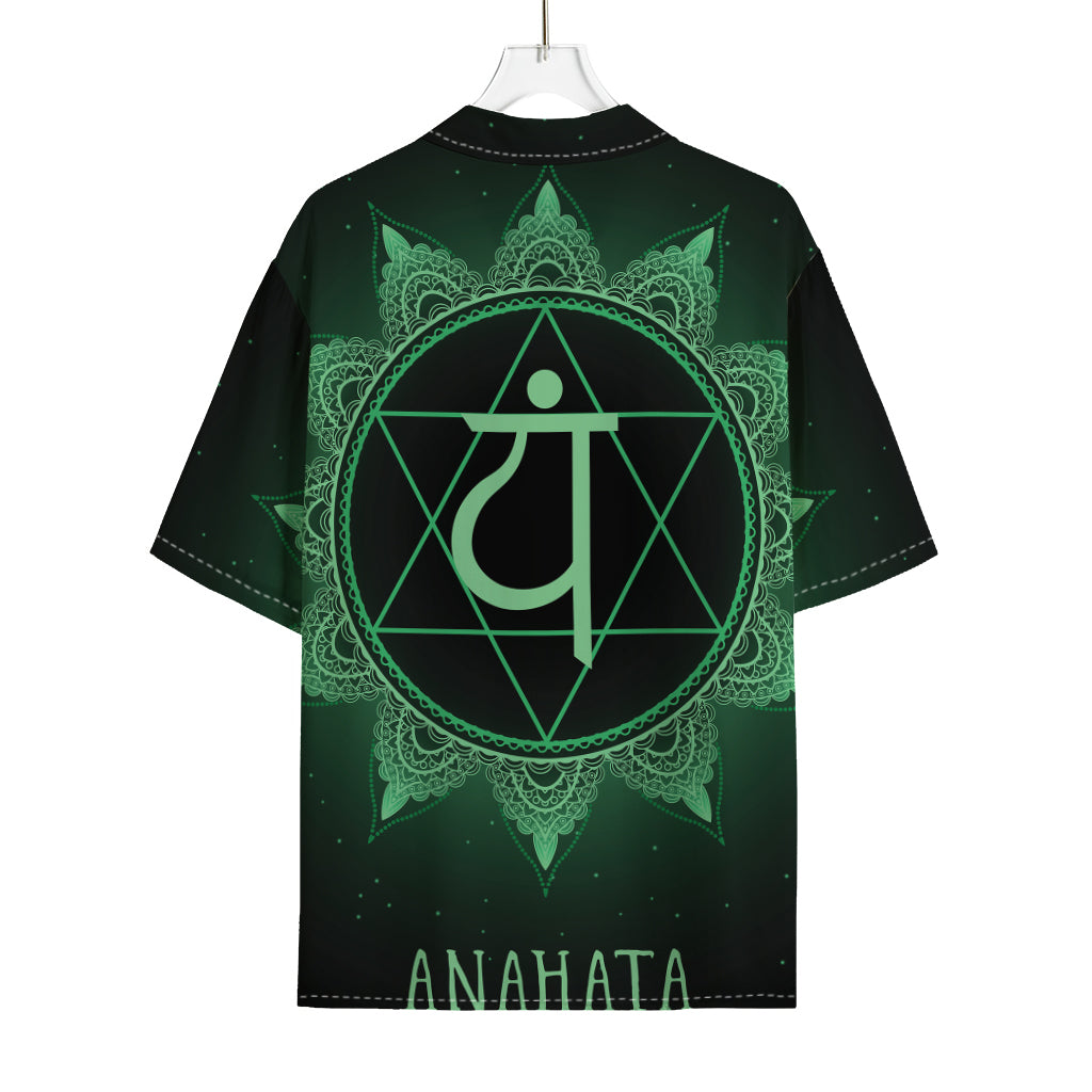 Anahata Chakra Symbol Print Rayon Hawaiian Shirt