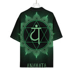 Anahata Chakra Symbol Print Rayon Hawaiian Shirt