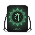 Anahata Chakra Symbol Print Rectangular Crossbody Bag