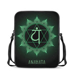 Anahata Chakra Symbol Print Rectangular Crossbody Bag