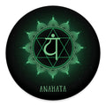 Anahata Chakra Symbol Print Round Floor Mat