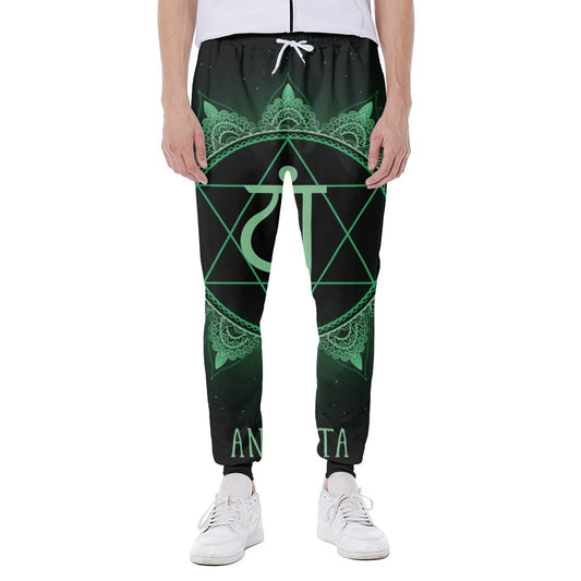 Anahata Chakra Symbol Print Scuba Joggers