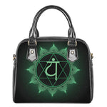 Anahata Chakra Symbol Print Shoulder Handbag